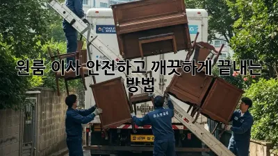 원룸 이사, 안전하고 깨끗하게 끝내는 방법!